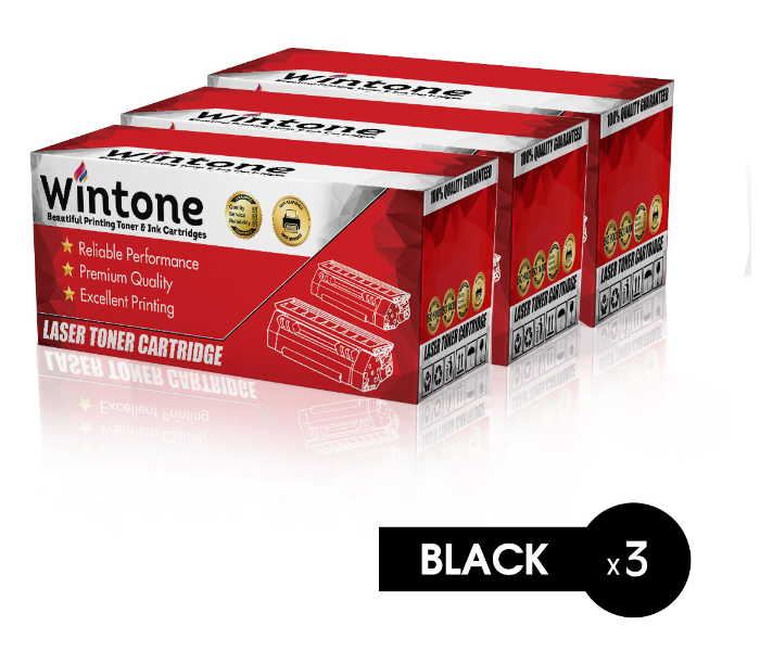 Wintone Set of 3 Pack X3020 X3025 Laser Toner Cartridge is Compatible for Xerox 3020 3025 - Black - Zoom Image