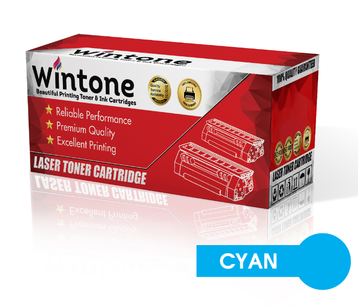 Wintone Compatible Toner Cartridges Q6001A 124A CRG707 for HP Color LaserJet and Canon Lasershot - Cyan - Zoom Image