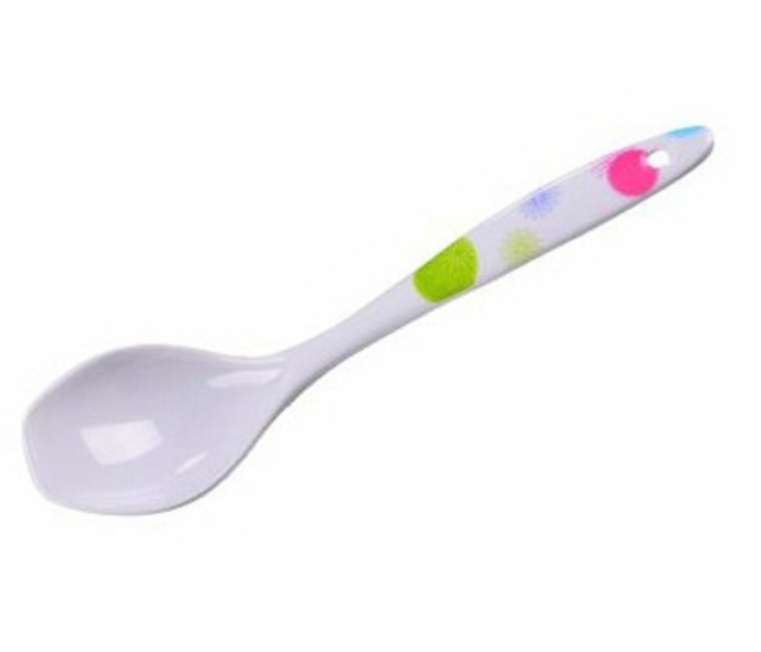 Royalford RF7391 Circle Design Melamine Ware Serving Spoon - White - Zoom Image