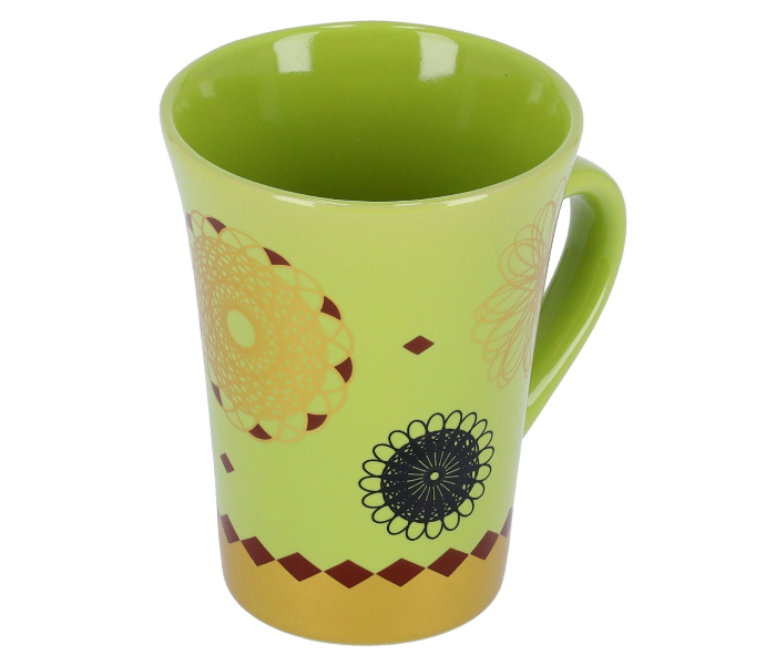 Royalford RF2963 326ML Ceramic Flower Design Coffee Mug- Mint Green - Zoom Image 1