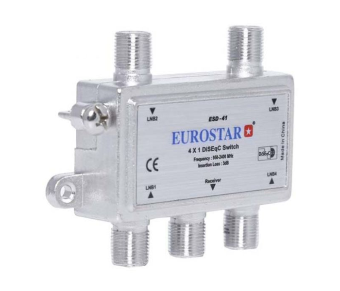 Eurostar 4 Way DiSEqC Switch - Silver - Zoom Image 2