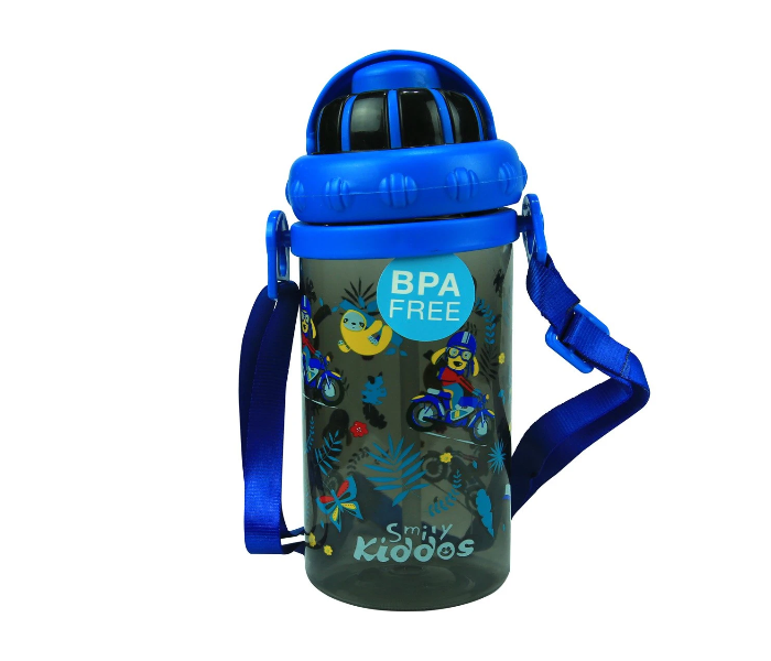 Smily Kiddos Sipper Water Bottle - Dark Blue - Zoom Image