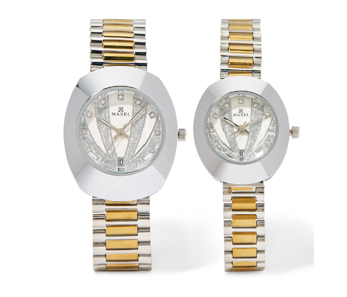 Maxel MX417 Couple Watch - Gold Silver - Zoom Image 1