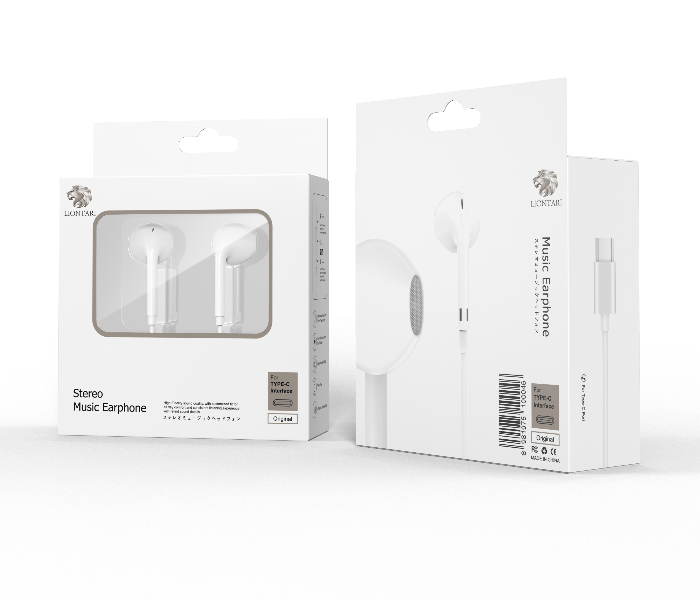 Liontari Stereo Music Earphone for Iphone - White  - Zoom Image 1