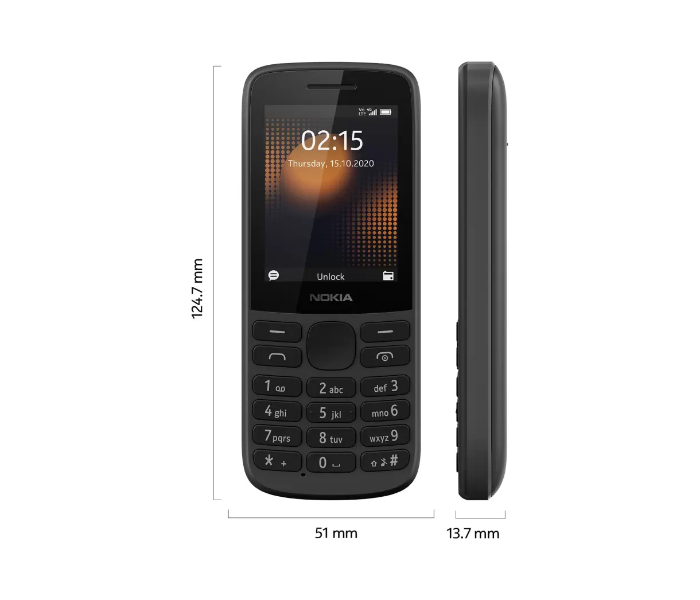 Nokia 215 4G Dual SIM Basic Mobile - Black - Zoom Image 3