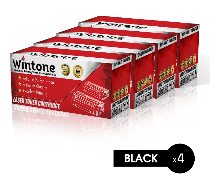 Wintone Set of 4 Pack FX8 CRG T S35 Laser Toner Cartridge is Compatible for Canon Faxphone - Black - Zoom Image