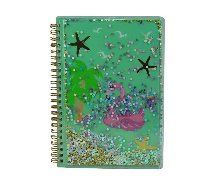 Smily Kiddos Twinkle Metallic Spiral Notebook - Green - Zoom Image