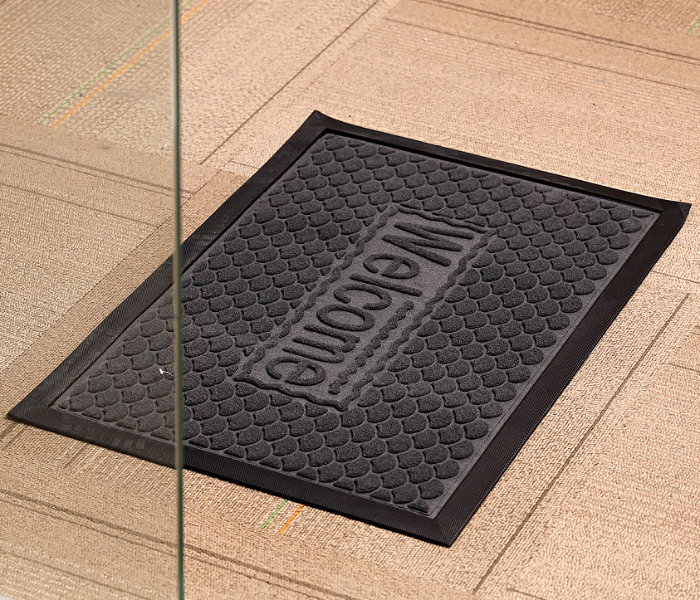 Royalford RF9565 Rectangular Door Mat - Grey and Black - Zoom Image 2