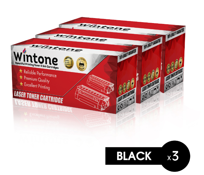 Wintone Set of 3 Pack CRG312 712 35A Laser Toner Cartridge is Compatible for Canon LBP 3010 - Black - Zoom Image