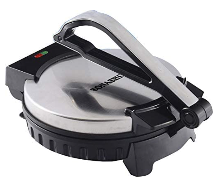 Sonashi SRM-858 10 Non-Stick Roti Tortilla Maker 1200W- Silver  - Zoom Image 2