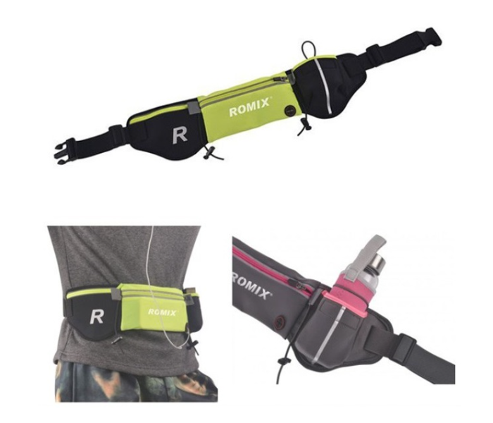 Romix Travel Waist Bag - Black and Green - Zoom Image 2