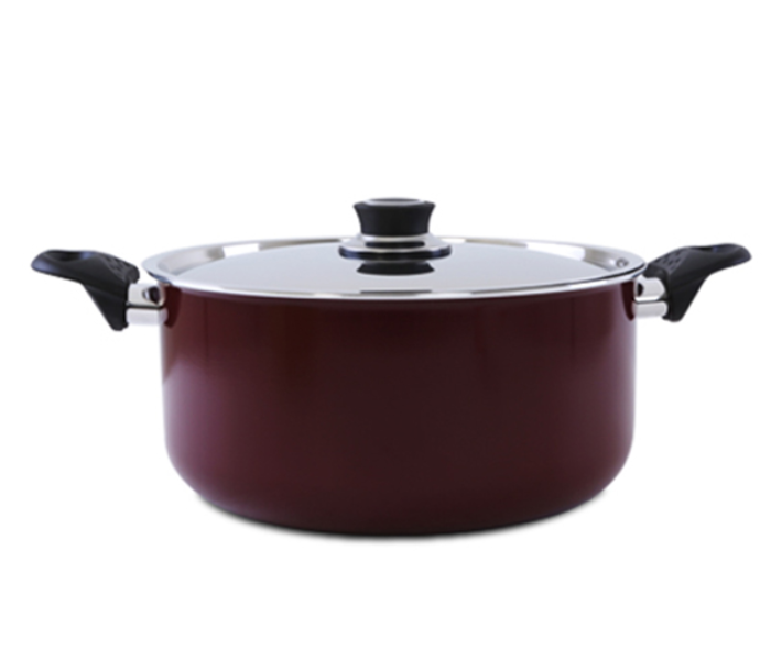 Royalford RF391C26 26 cm Non-Stick Cooking Pot - Maroon - Zoom Image 4