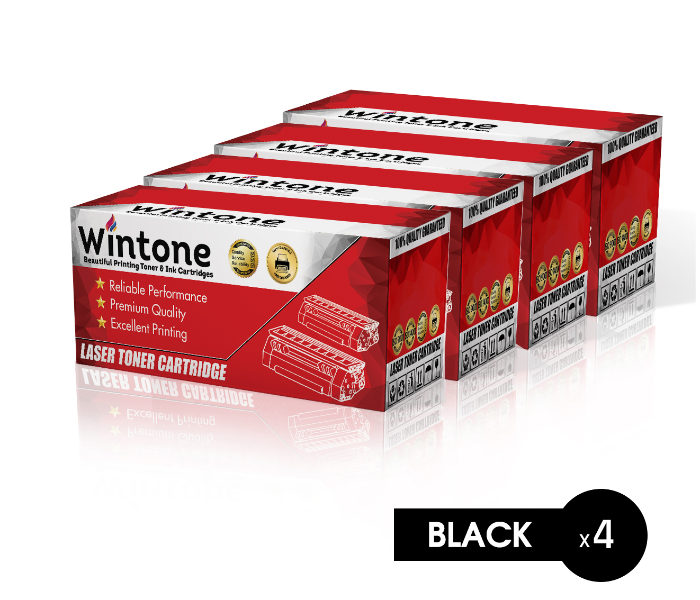 Wintone Set of 4 Pack Laser Toner Cartridge TN3170 TN3280 580 650 for Brother and Lenovo MFC DCP - Black - Zoom Image