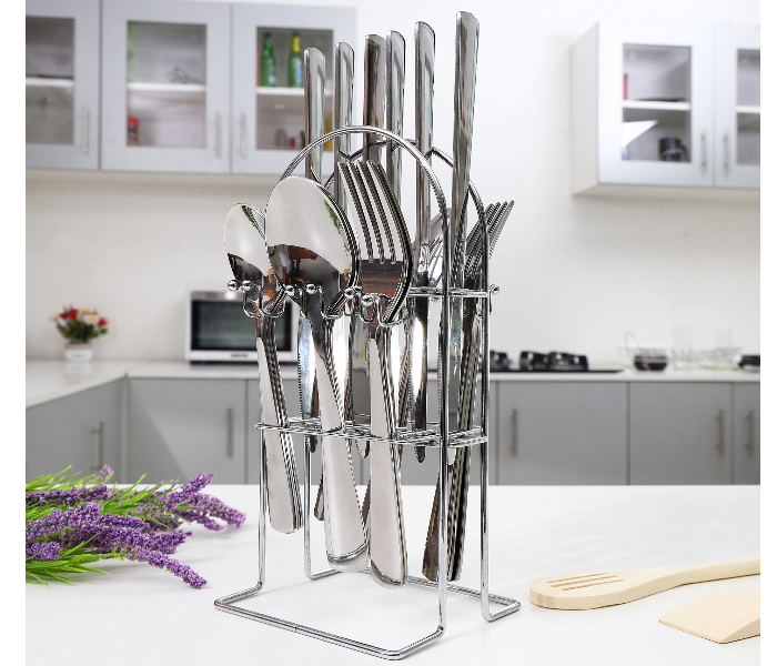 Royalford RF8894 25 Pieces Stainless Steel Cutlery Set - Silver - Zoom Image 3