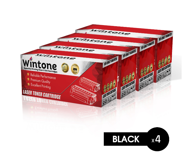 Wintone Set of 4 Pack Laser Toner Cartridge CE285A CB435A CB436A for HP LaserJet - Black - Zoom Image