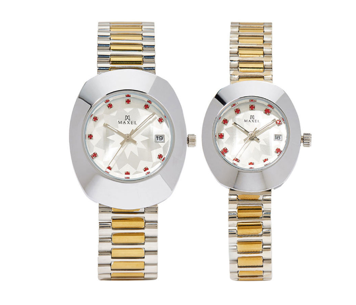 Maxel MX416 Couple Watch - Silver Gold - Zoom Image 1