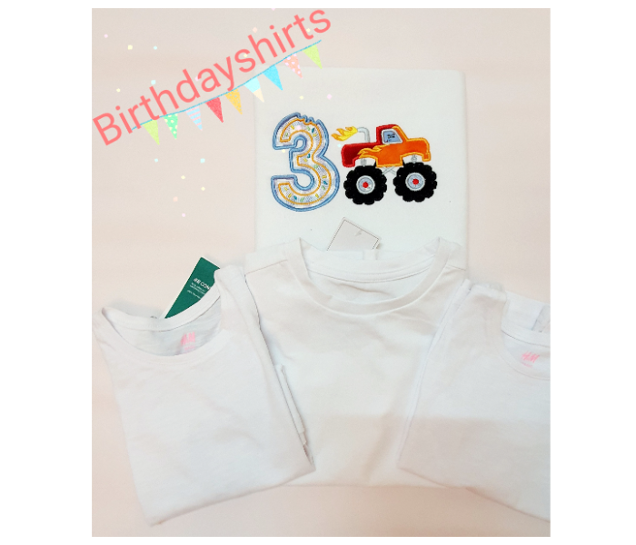 Customized Birthday Shirts for 3 Year Old  - Zoom Image 1