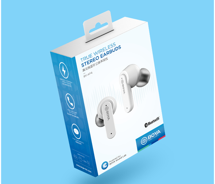 Boya BY-AP4 True Wireless Stereo Ear Earbuds - White - Zoom Image 5