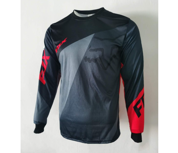 Sublimated FX2 Longsleeves Jersey LARGE for Cycling and Scooters - Red - Zoom Image 1