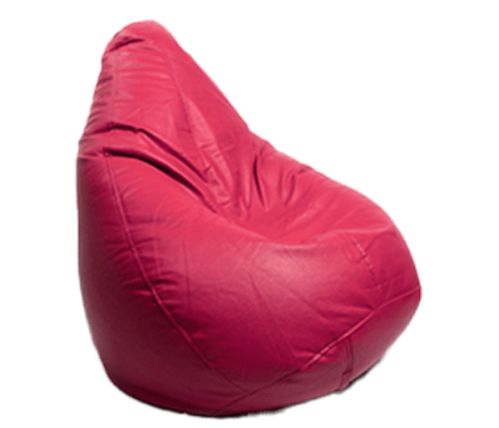 Watiaa Tear Drop Design Triple Stitched Kids Bean Bag with Pouffe - Pink - Zoom Image