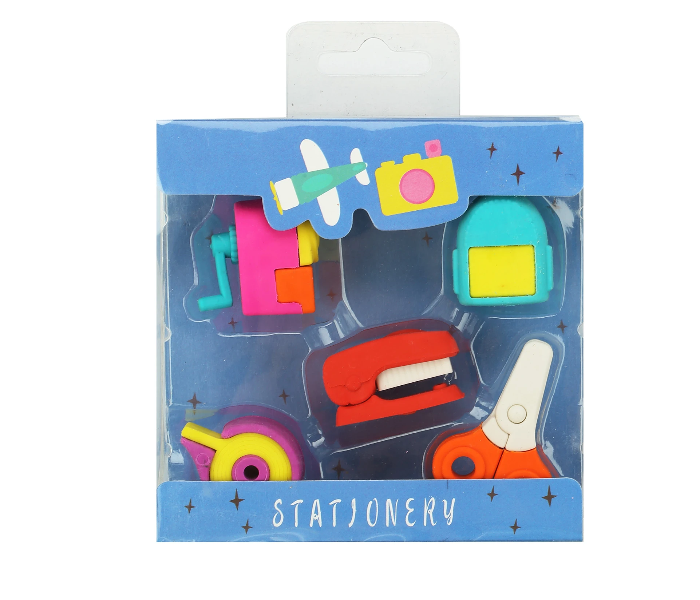 Smily Kiddos Fancy Stationery Eraser Set - Zoom Image