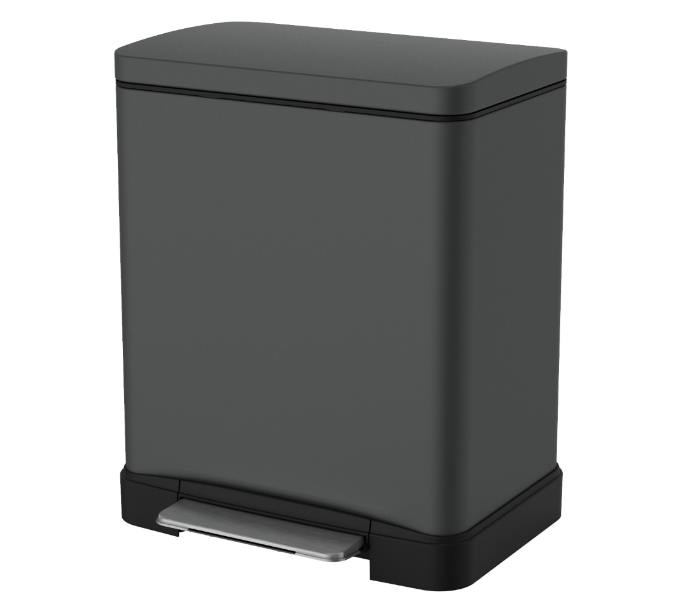 Java JH8858 45Litre Metal Dustbin Pedal Type - Dark Grey - Zoom Image