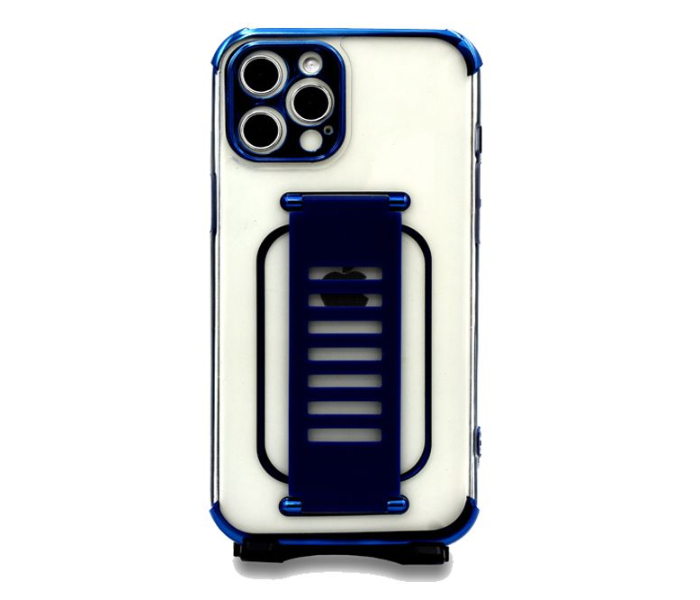 Grip2U GR-1289 Transparent Case With Finger Grip For iPhone 11 Pro - Blue - Zoom Image