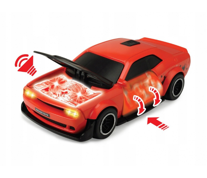 Dickie 203752009 Dodge Challenger SRT Hellcat Toy Car - Red - Zoom Image