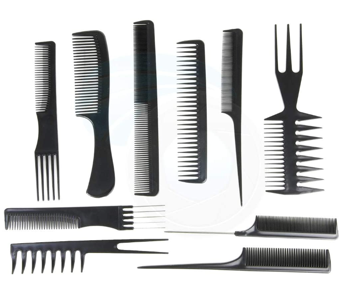 Professional Saloon Hair Comb Set - Black - Zoom Image