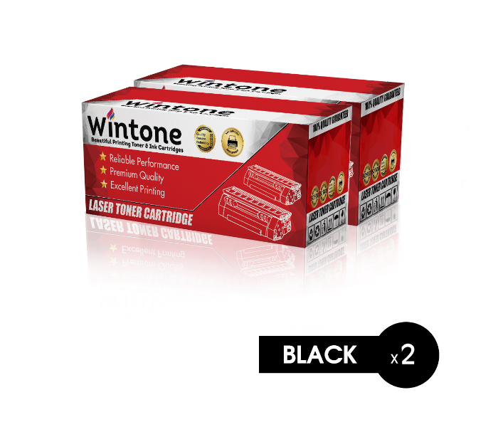 Wintone Set of 2 Pack Laser Toner Cartridge CF226A 26A for HP LaserJet Pro - Black - Zoom Image