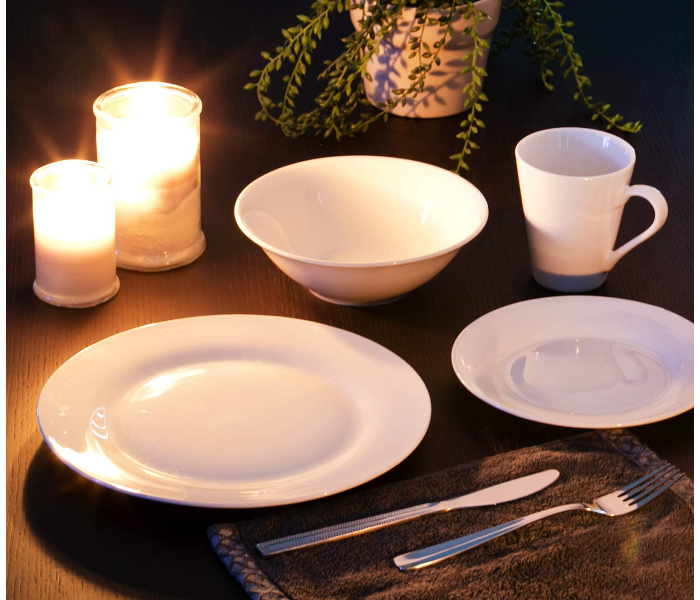 Royalford RF9343 16 Pcs Porcelain Dinner Set - White - Zoom Image 7