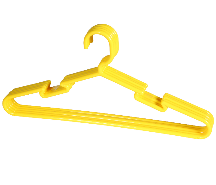 Royalford RF5428N Plastic Clothes Hanger - Yellow, 5 Pieces - Zoom Image 1