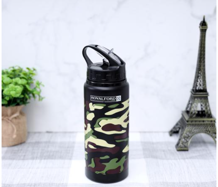 Royalford RF9361 600ml Stainless Steel Sports Bottle - Black - Zoom Image 2