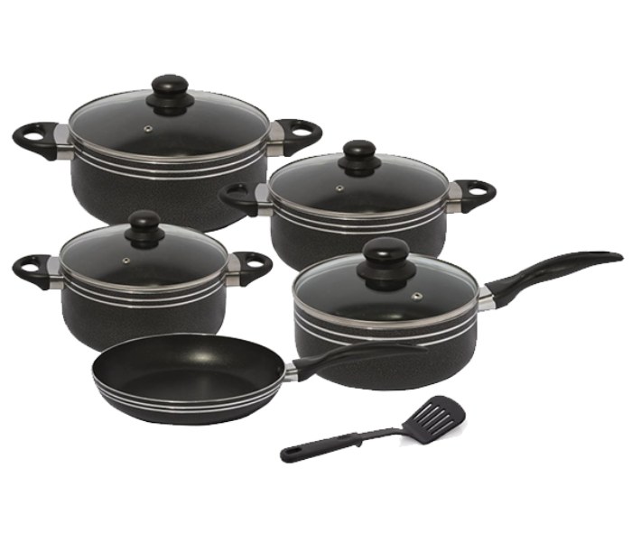 Royalford RF7065 10 Pieces Non-stick Cookware Set - Black & Grey - Zoom Image 5