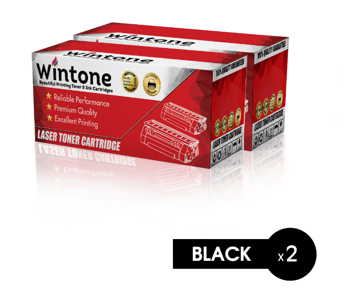 Wintone Set of 2 Pack CF244A 44A Laser Toner Cartridge is Compatible for HP LaserJet Pro M15a - Black - Zoom Image