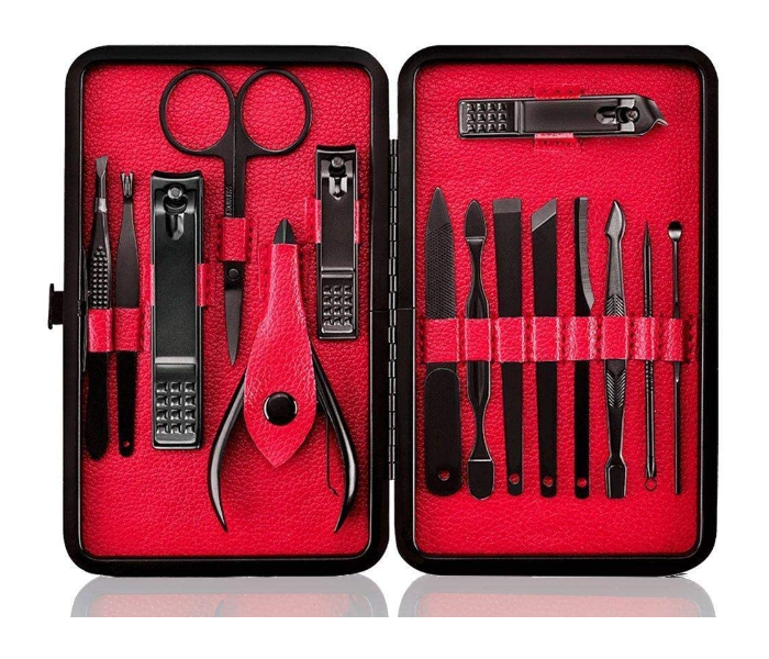 15 Pieces Manicure pedicure Nail Clipper Set - Black - Zoom Image 1