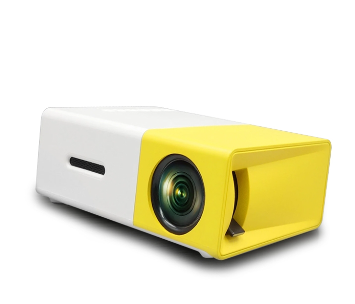 Bison BS-600 Entertainment Mini LED Projector Yellow and White - Zoom Image 3