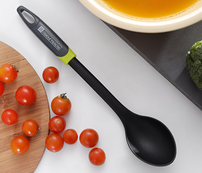 Royalford RF8905 Nylon Serving Spoon with ABS Handle - Black & Yellow - Zoom Image 2