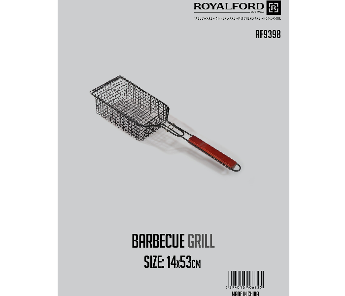 RoyalFord RF9398 14 x 53cm BBQ Grill - Black & Brown - Zoom Image 2