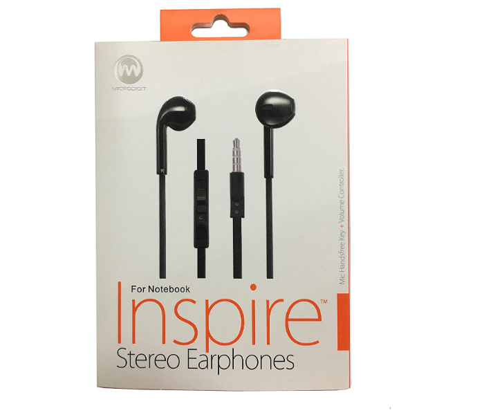 Inspire ME122 Microdigit Stereo Wired Earphones - Black - Zoom Image 1