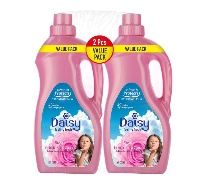 Daisy Set of 2 Pack 2.5 Liter Feeling Rose Fabric Softener Long Lasting Fragrance Concentrated Conditioner - Zoom Image