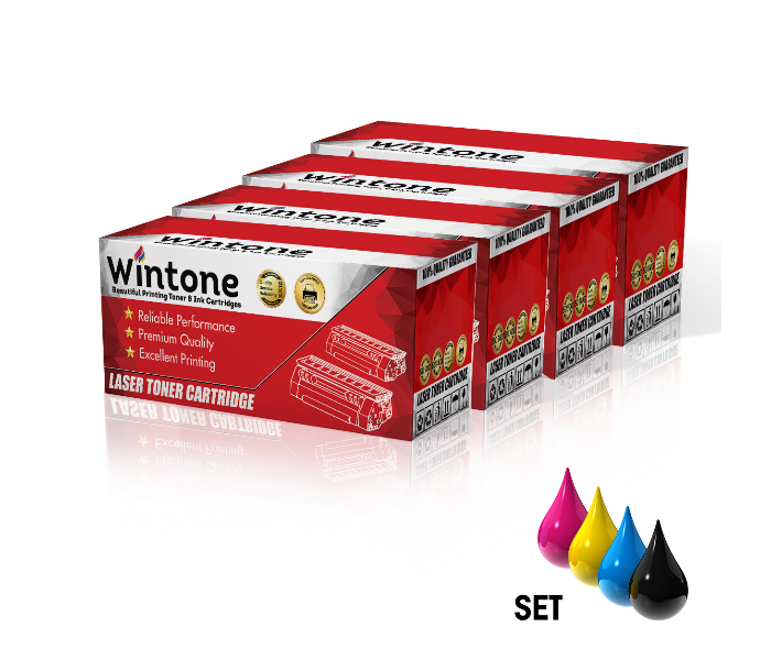 Wintone Compatible Set of 4 Pack Toner Cartridges for Canon CRG707 Q6000A Q6001A Q6002A Q6003A 124A for Canon Lasershot LBP and HP Color LaserJet - Black,Cyan,Yellow and Magenta - Zoom Image