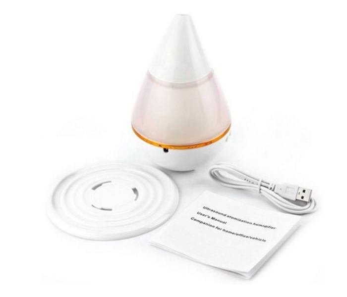 LED Ultrasonic 250ml Air Humidifier - White and Gold - Zoom Image 2