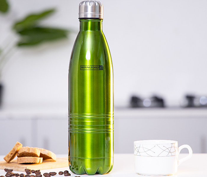 Royalford RF5768 350ml Stainless Steel Vacuum Bottle - Green - Zoom Image