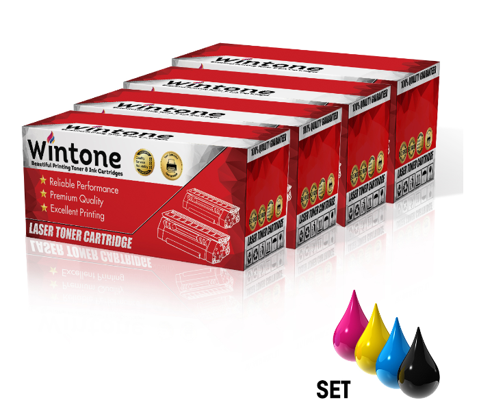 Wintone Compatible Toner Cartridge 4 Pack CF320 CF331A CF332A CF333A 653A for HP Color LaserJet Enterprise Flow - Black,Cyan,Yellow and Magenta - Zoom Image