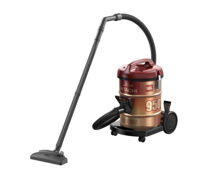 Hitachi CV-950F 2100W Drum Vacuum Cleaner - Red and Gold - Zoom Image 1