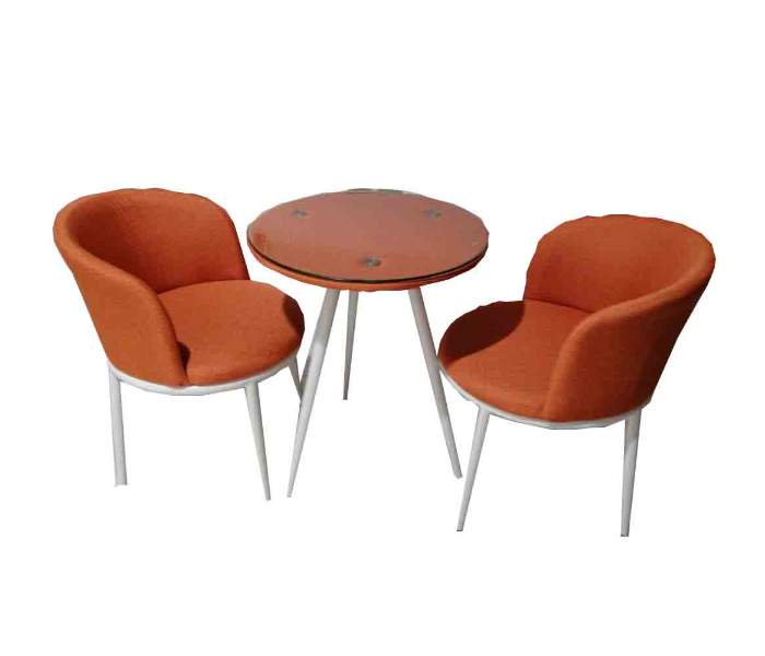 Luxury Table Set With Two Chairs - Orange - Zoom Image