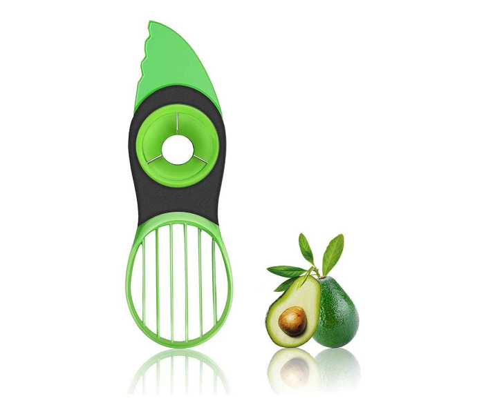 GTC 3 in 1 Avocado Tool Multifunctional Unique Slicer and Cutter - Green - Zoom Image 1