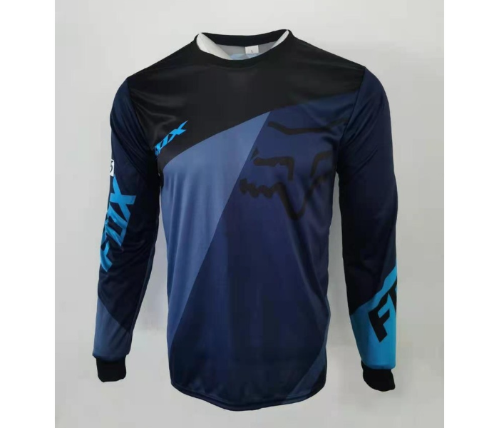 Sublimated FX2 Longsleeves Jersey Double XL for Cycling and Scooters - Blue - Zoom Image 1