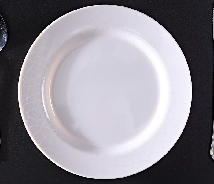 Royalford RF4489 8-inch Melamine Dinner Plate - Pearl White - Zoom Image 1